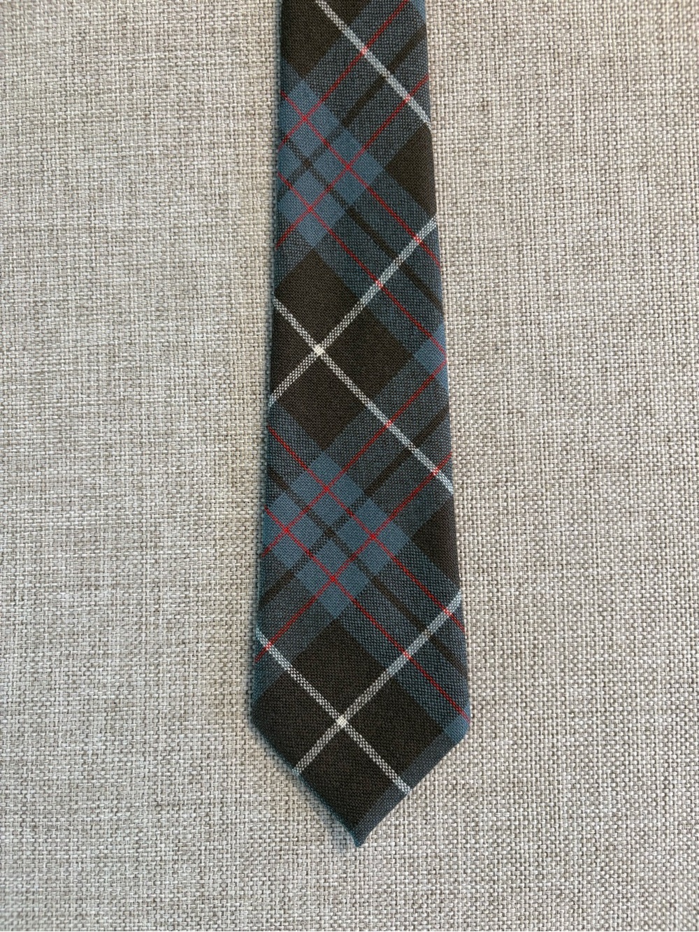 Vintage Scotland House Wool Tartan Tie Made Scotland Ingles Buchan 3”